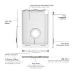 RAM-GDS-SKIN-AP37-TCD-GRY:RAM-GDS-SKIN-AP37-TCD-GRY_1:IntelliSkin® Thin-Case™ for Apple iPad Pro 12.9 3rd - 5th Gen - Gray