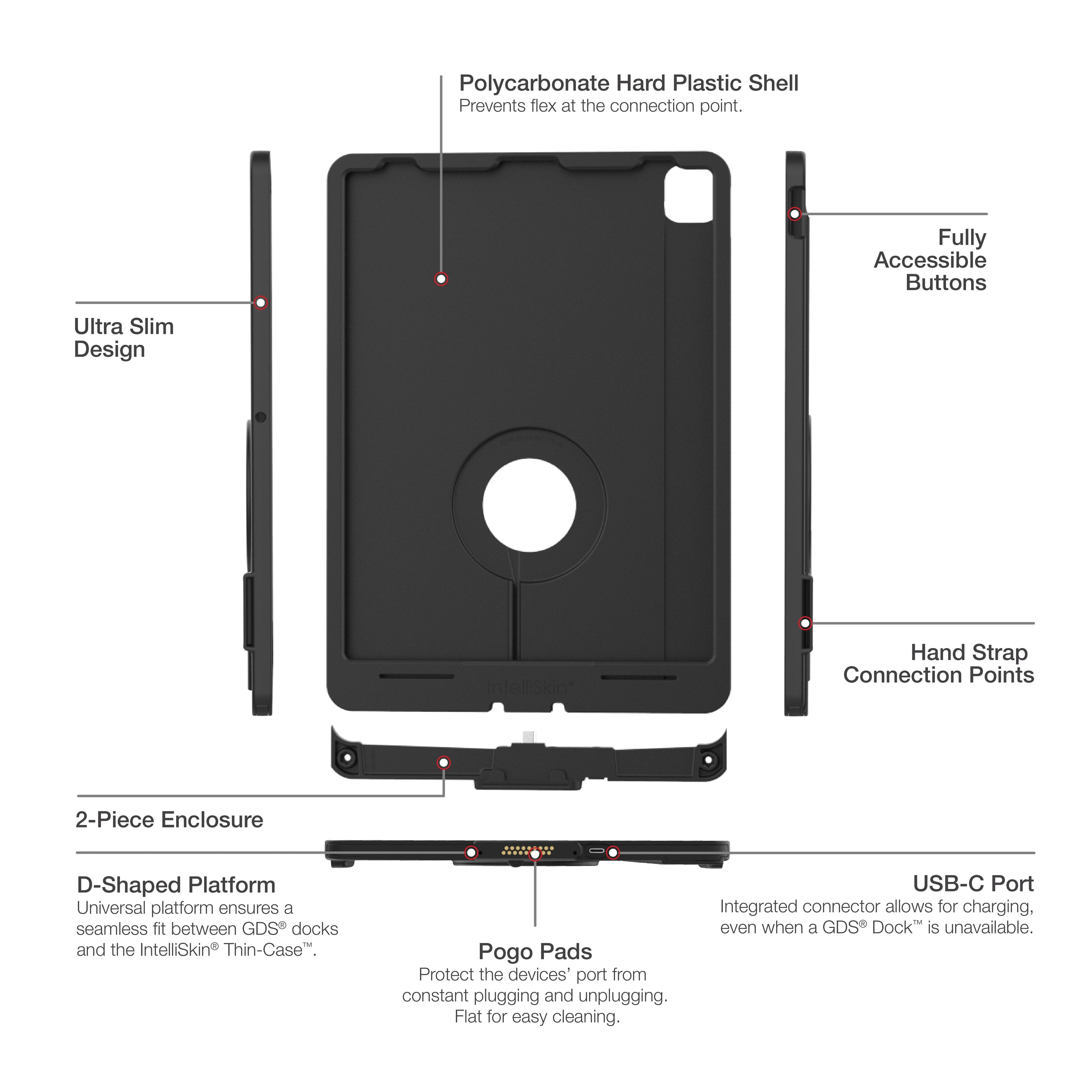 RAM-GDS-SKIN-AP37-TCD:RAM-GDS-SKIN-AP37-TCD_1:IntelliSkin® Thin-Case™ for Apple iPad Pro 12.9 3rd - 5th Gen