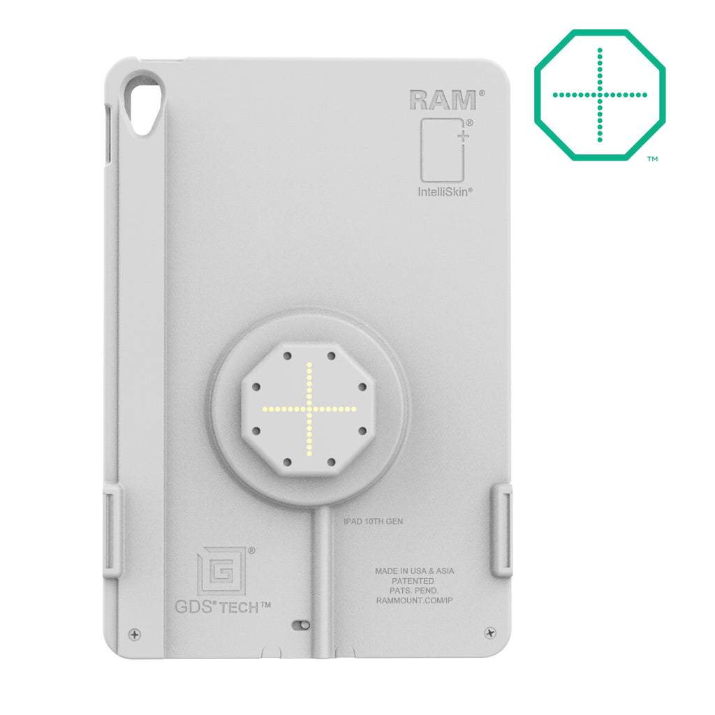 RAM-GDS-SKIN-AP40-TCB-GRY:RAM-GDS-SKIN-AP40-TCB-GRY_1:IntelliSkin® Thin-Case™ for iPad 10th & 11th Gen (Rear Pogo Pads) - ...