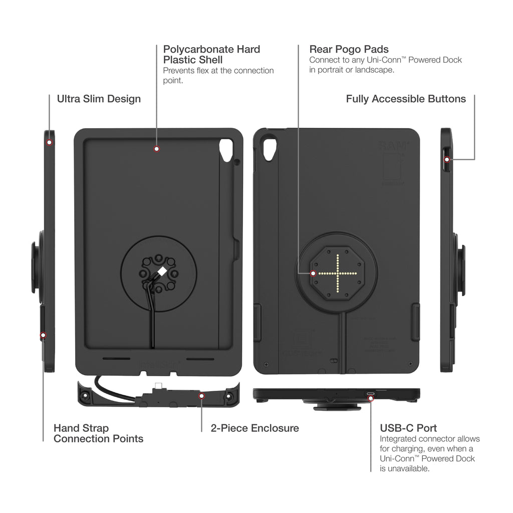 RAM-GDS-SKIN-AP40-TCB:RAM-GDS-SKIN-AP40-TCB_1:IntelliSkin® Thin-Case™ for iPad 10th & 11th Gen (Rear Pogo Pads)