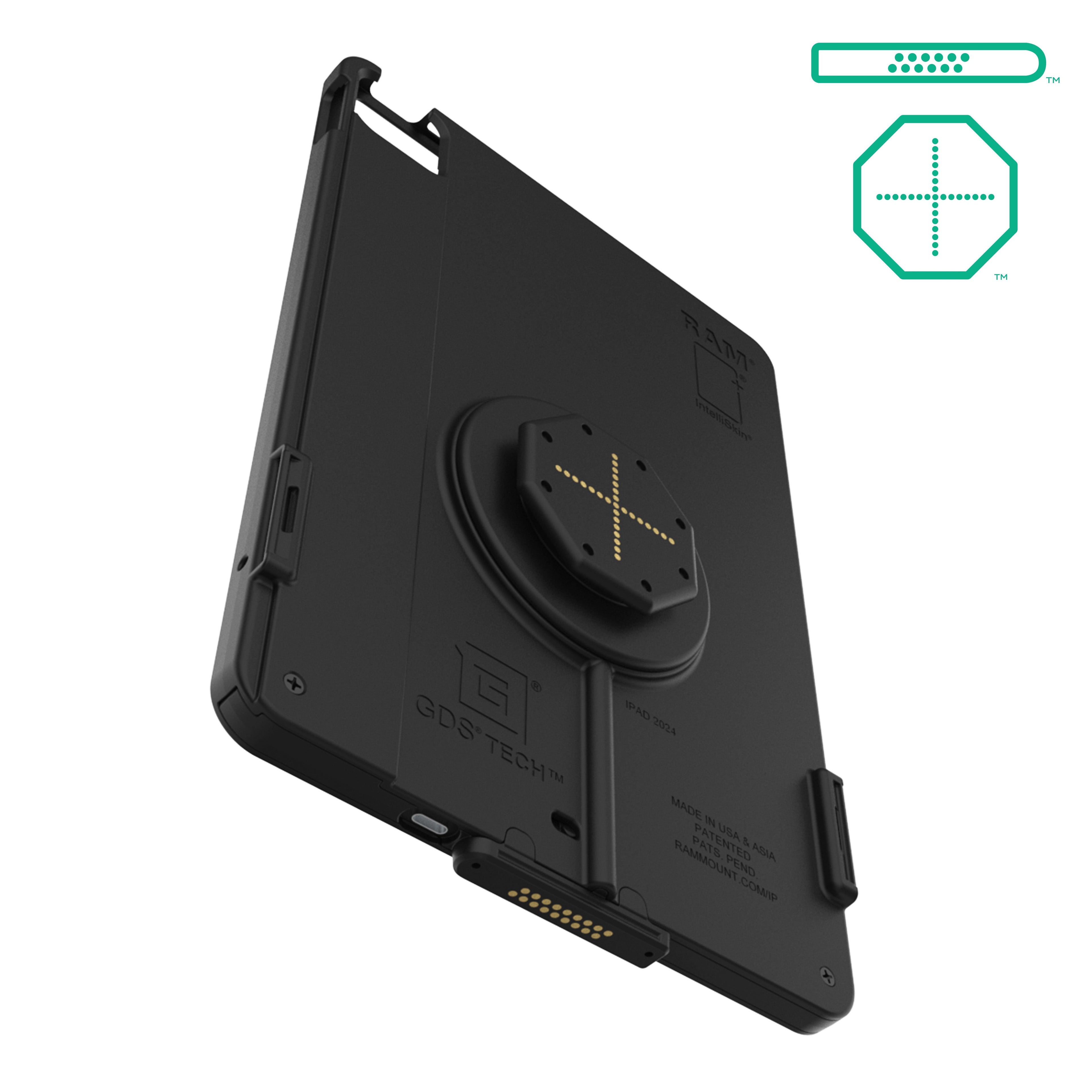 RAM-GDS-SKIN-AP45-M2-TCDB:RAM-GDS-SKIN-AP45-M2-TCDB_1:IntelliSkin® Thin-Case™ for iPad Air 11 M2 & M3 D Shape & Rear Pogo ...