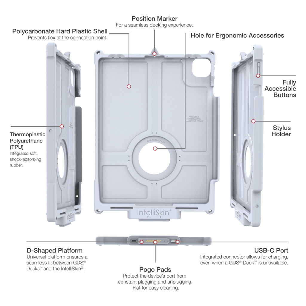 RAM-GDS-SKIN-AP47-NG-GRY:RAM-GDS-SKIN-AP47-NG-GRY_1:IntelliSkin® Next Gen for iPad Pro 13 (M4), Air 13 & Pro 12.9 - Gray
