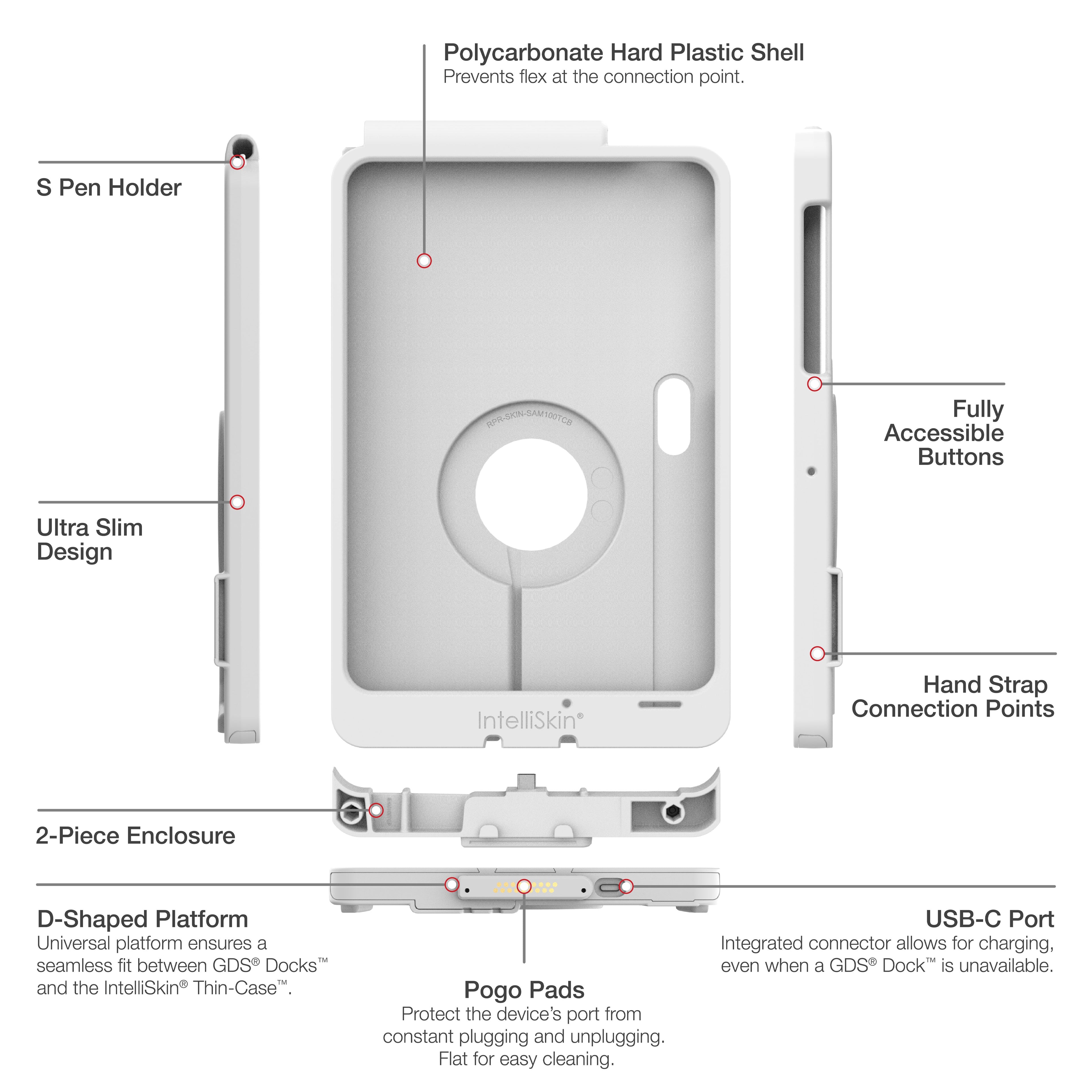RAM-GDS-SKIN-SAM100-TCD-GRY:RAM-GDS-SKIN-SAM100-TCD-GRY_1:IntelliSkin® Thin-Case™ for Samsung Tab Active5 Pro & 4 Pro - Gray