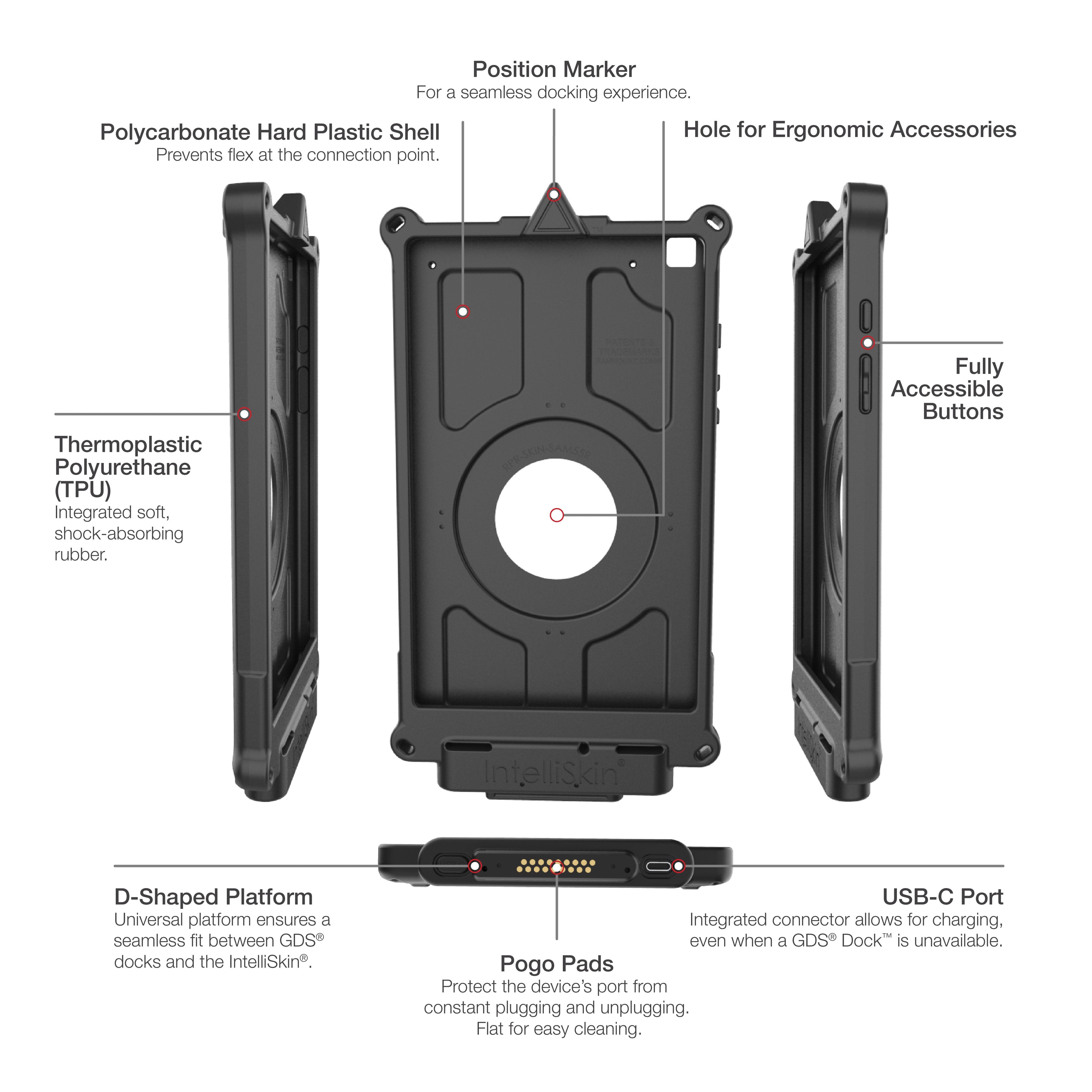 RAM-GDS-SKIN-SAM55-NG:RAM-GDS-SKIN-SAM55-NG_1:IntelliSkin® Next Gen for Samsung Tab A 8.0 (2019) SM-T290 & T-295