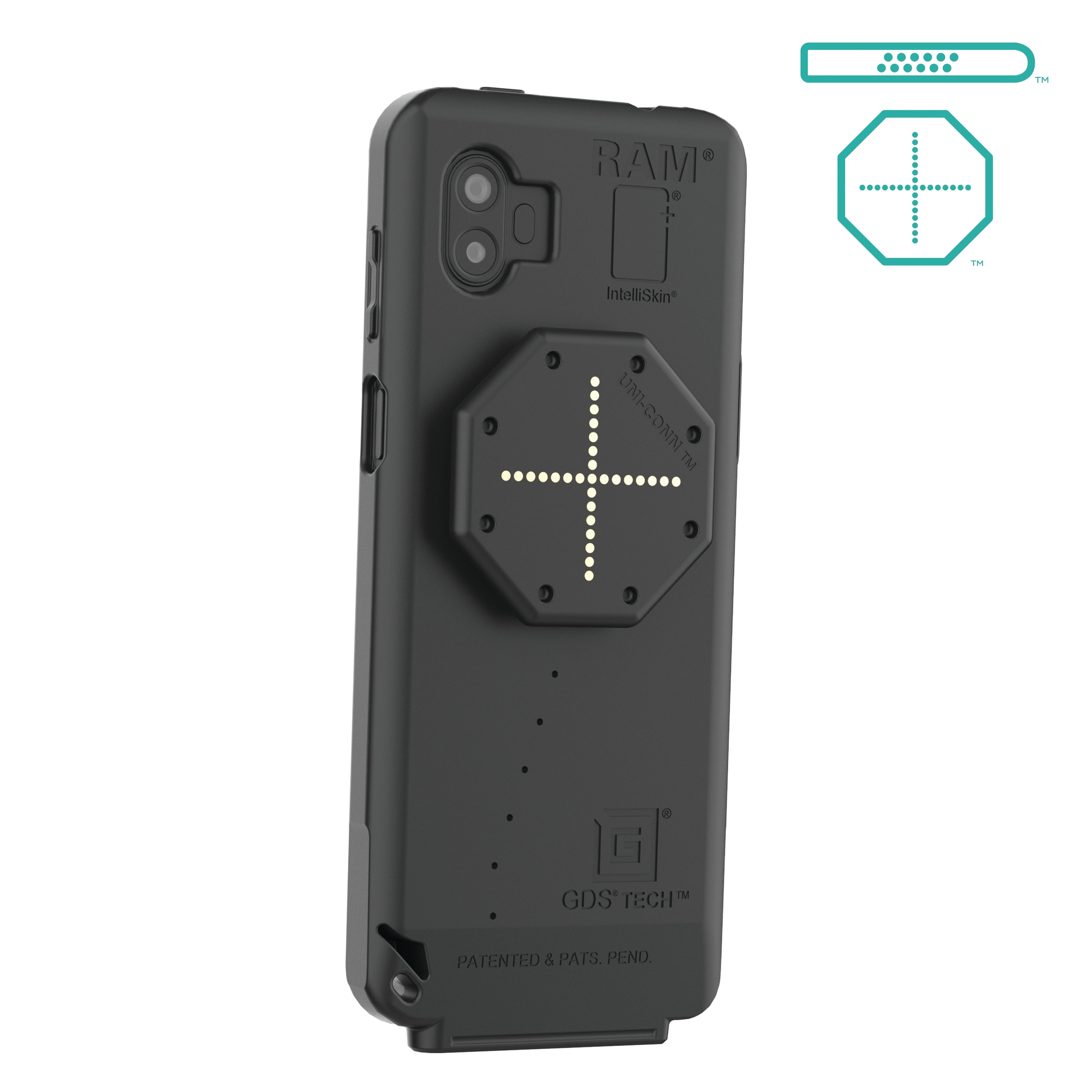 RAM-GDS-SKIN-SAM84DB:RAM-GDS-SKIN-SAM84DB_1:IntelliSkin® for Samsung XCover7 Pro & 6 Pro (D Shape & Rear Pads)