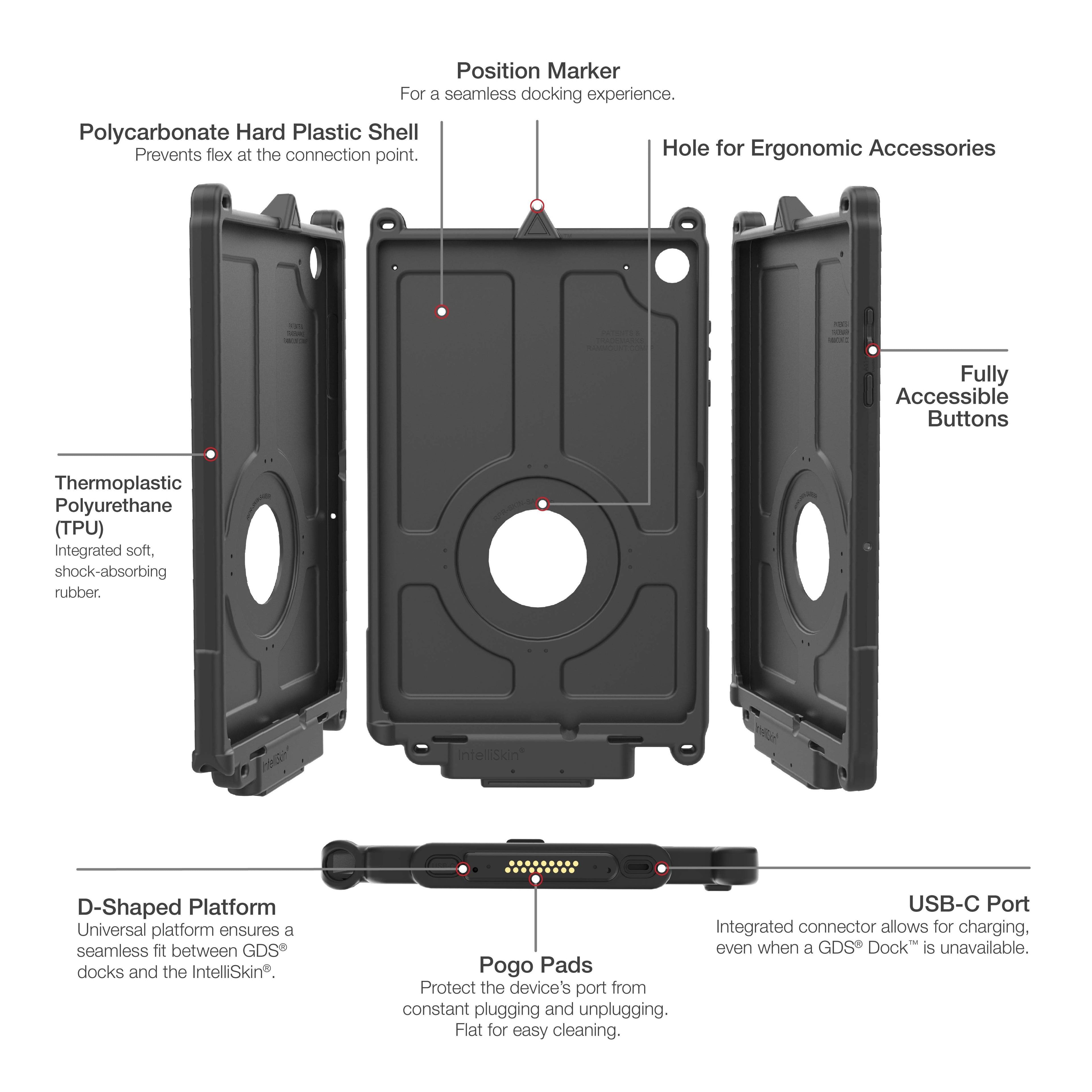 RAM-GDS-SKIN-SAM88-NG-1:RAM-GDS-SKIN-SAM88-NG-1_1:IntelliSkin® Next Gen for Samsung Tab A11+