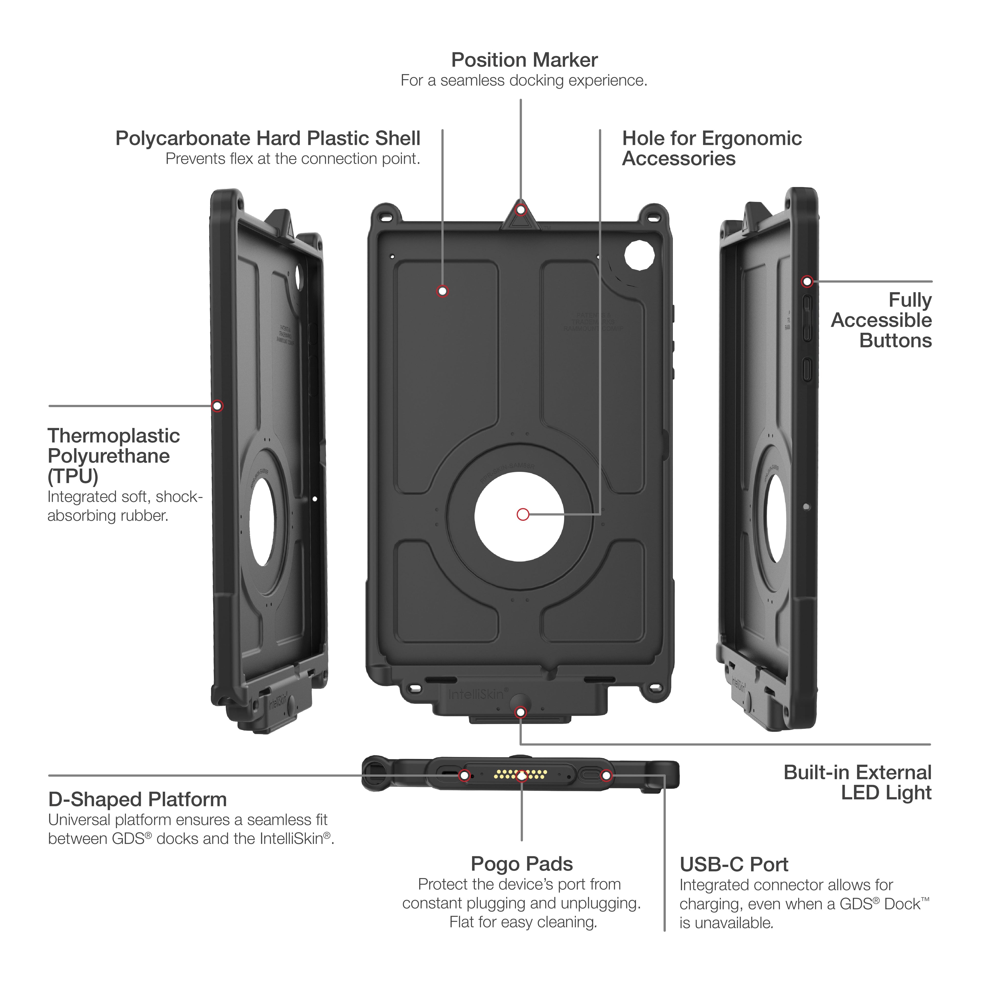 RAM-GDS-SKIN-SAM88-NG-LED-1:RAM-GDS-SKIN-SAM88-NG-LED-1_1:IntelliSkin® Next Gen With LED for Samsung Tab A11+