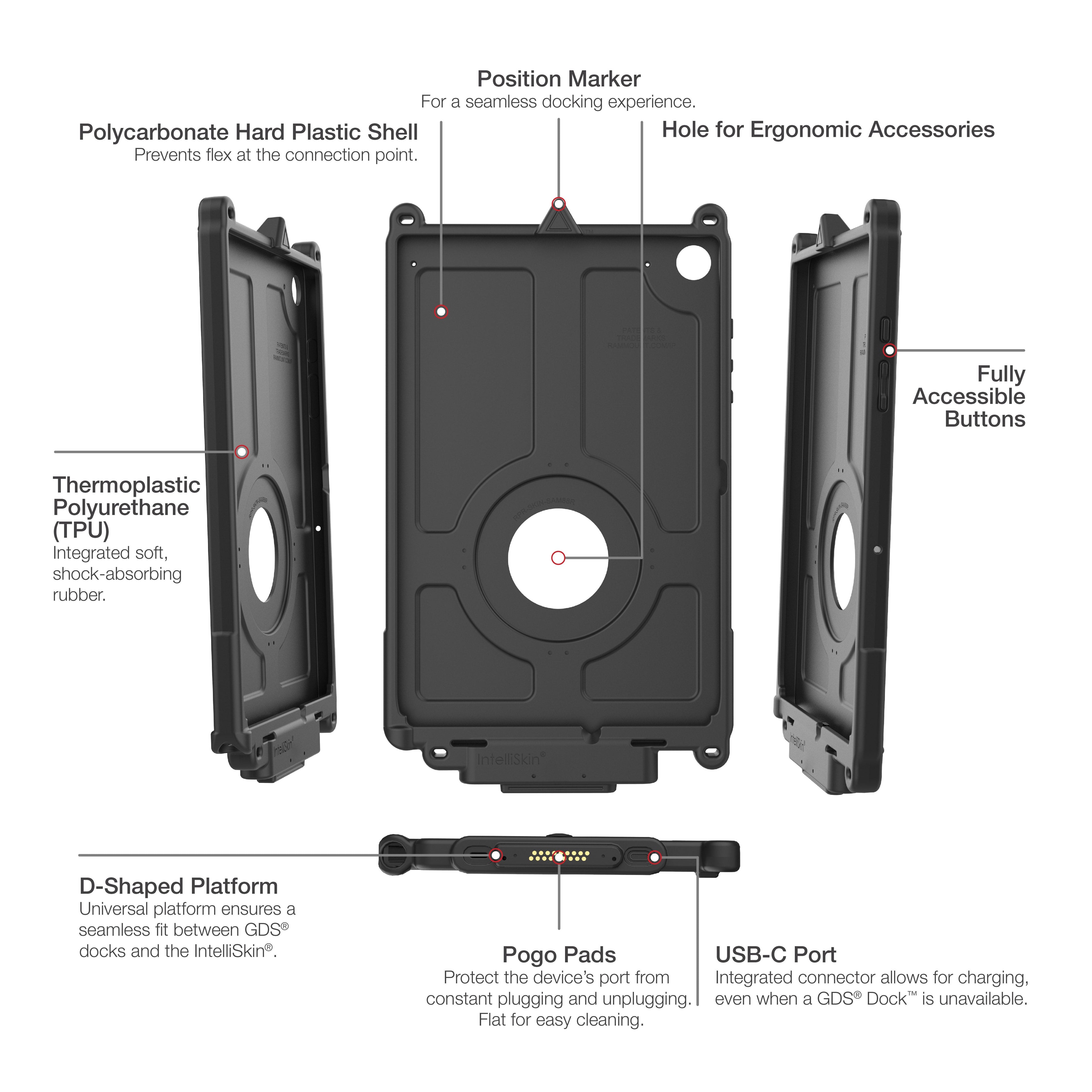 RAM-GDS-SKIN-SAM88-NG:RAM-GDS-SKIN-SAM88-NG_1:IntelliSkin® Next Gen for Samsung Tab A9+