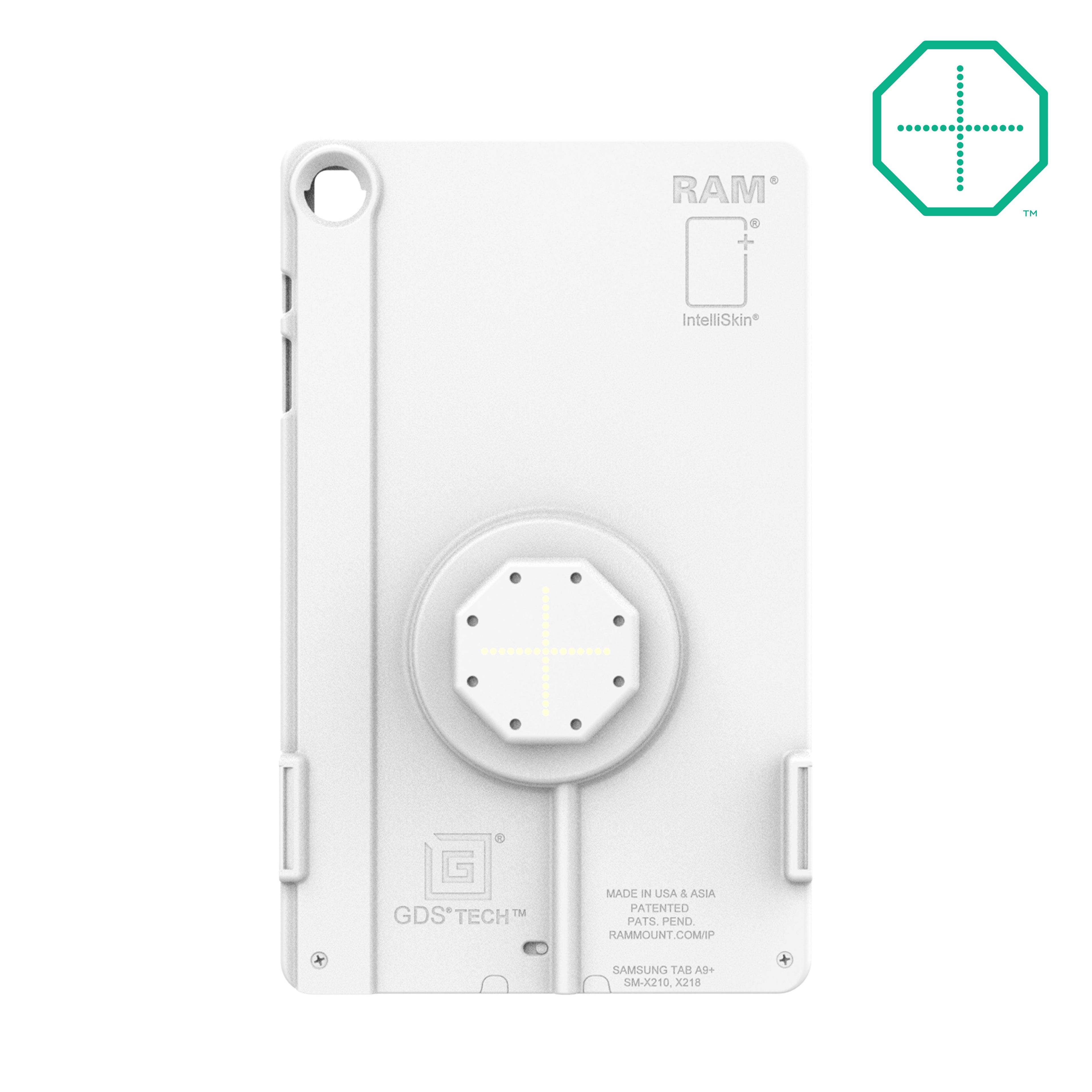 RAM-GDS-SKIN-SAM88-TCB-GRY:RAM-GDS-SKIN-SAM88-TCB-GRY_1:IntelliSkin® Thin-Case™ for Samsung Tab A9+ (Rear Pogo Pads) - Gray