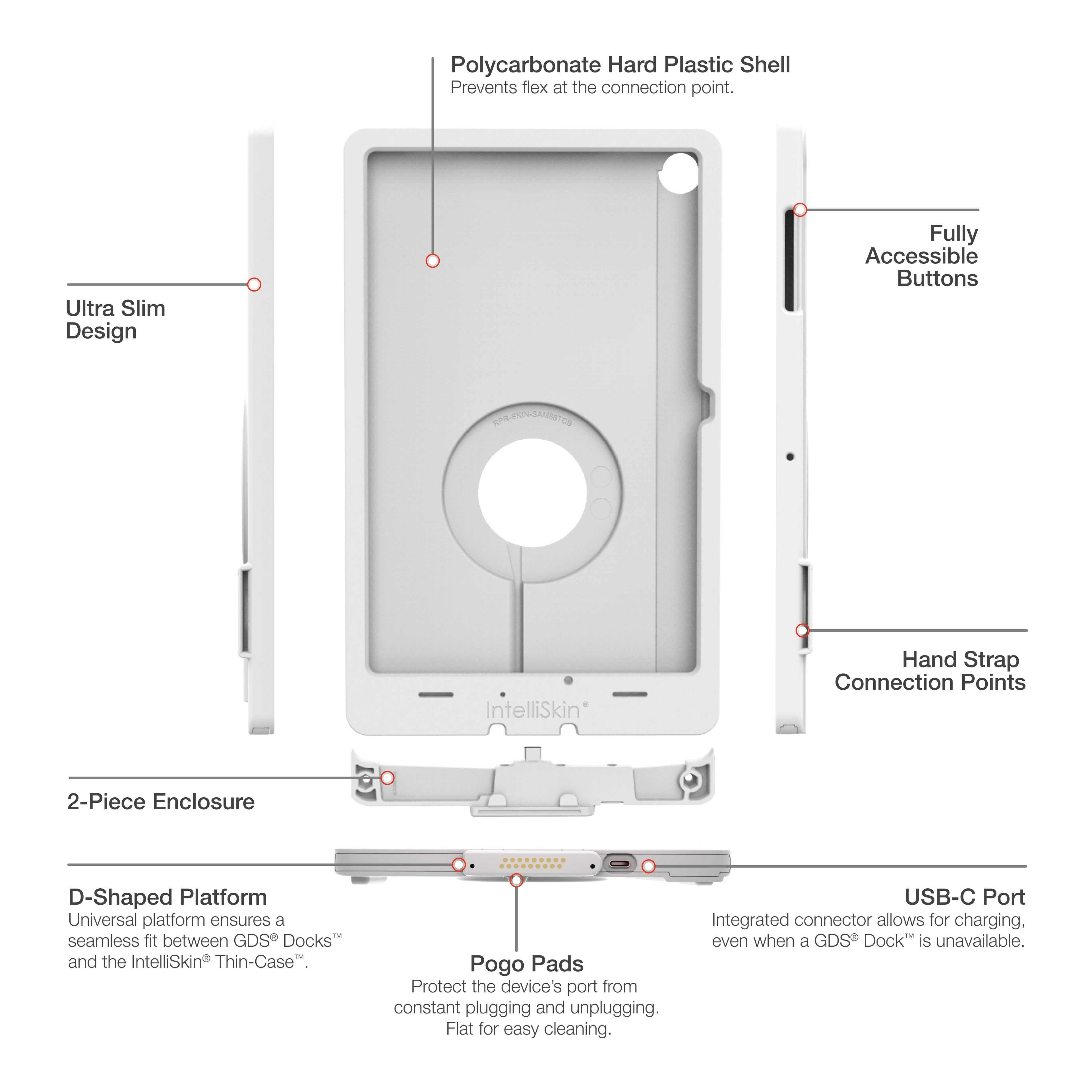 RAM-GDS-SKIN-SAM88-TCD-GRY-1:RAM-GDS-SKIN-SAM88-TCD-GRY-1_1:IntelliSkin® Thin-Case™ for Samsung Tab A11+ - Gray