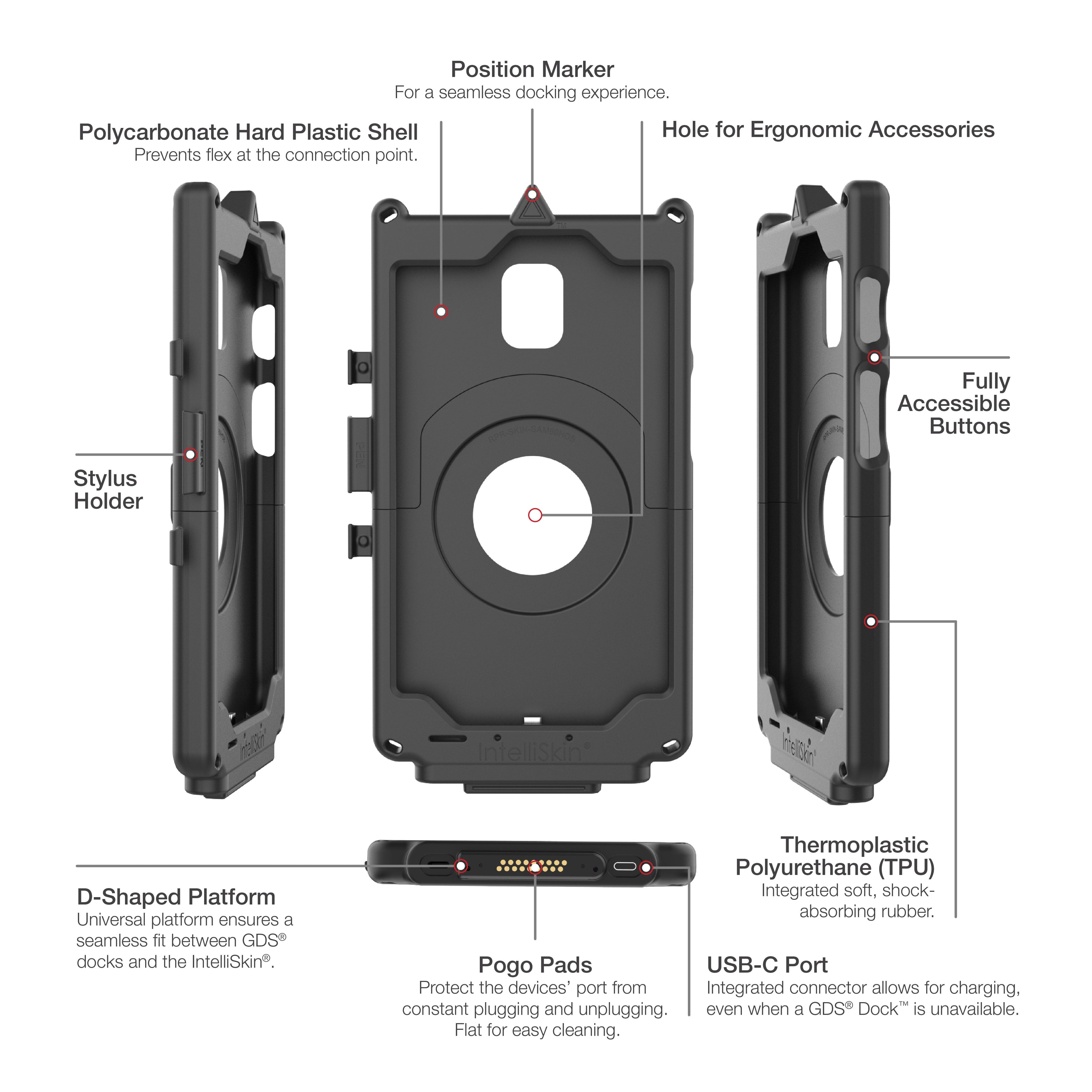 RAM-GDS-SKIN-SAM89-HC:RAM-GDS-SKIN-SAM89-HC_1:IntelliSkin® Hard Case for Samsung Tab Active5, Tab Active3 & 2