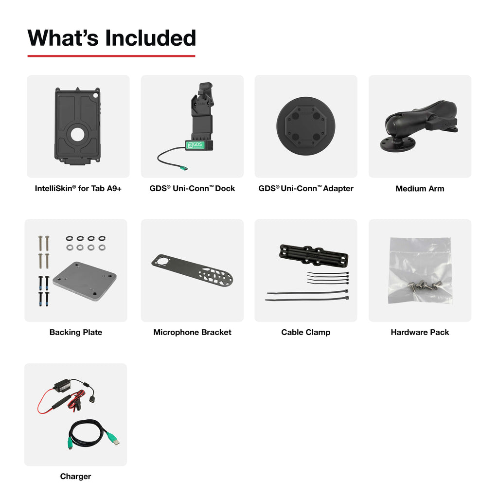 RAM-GDS-U1-SAM88-KIT3:RAM-GDS-U1-SAM88-KIT3_1:GDS® Uni-Conn™ Aina PTT Voice Responder Bundle for Samsung Tab A9+