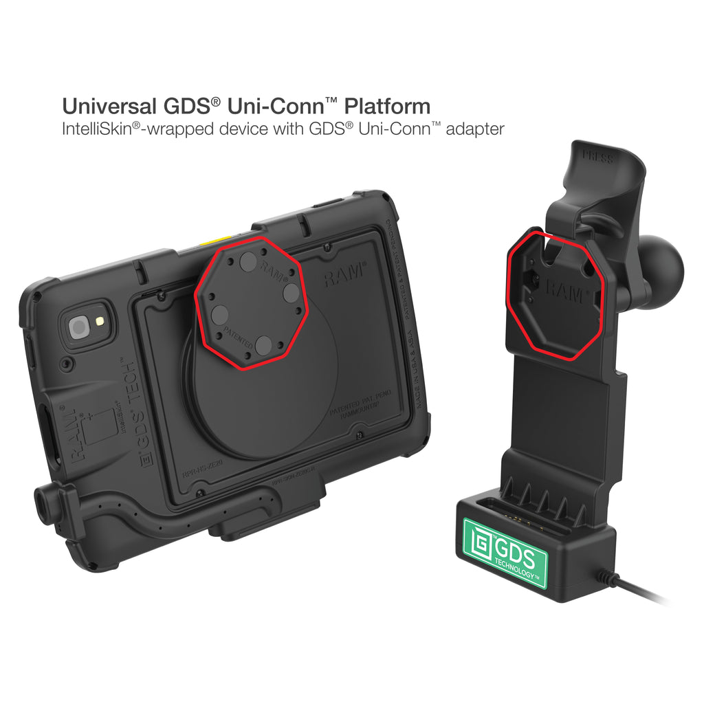 RAM-GDS-U1-ZE20U:RAM-GDS-U1-ZE20U_1:GDS® Uni-Conn™ Adapter for Zebra ET4x 8" Tablet