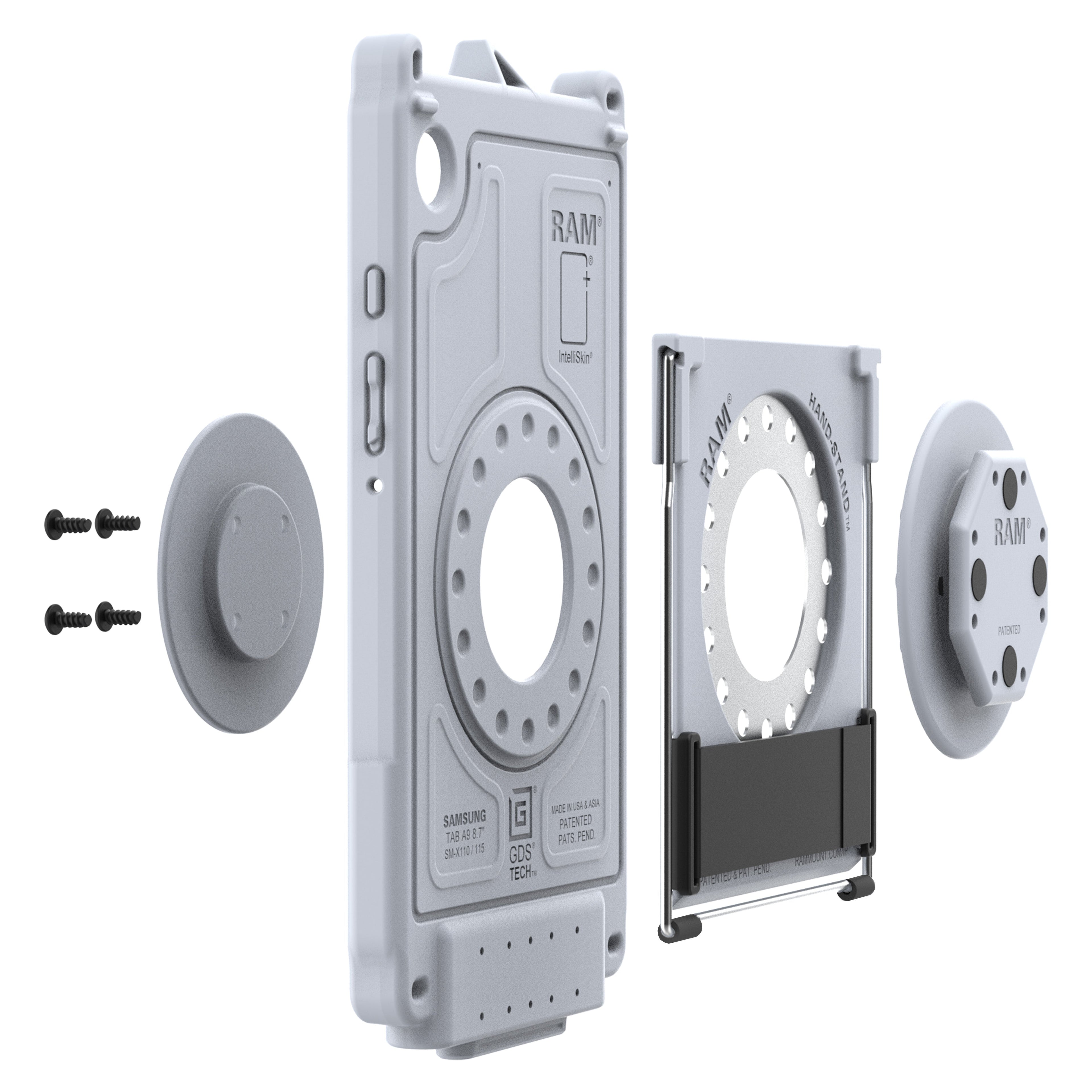 RAM-GDS-U1HSKU-GRY:RAM-GDS-U1HSKU-GRY_1:GDS® Hand-Stand™ with Uni-Conn™ Adapter - Gray
