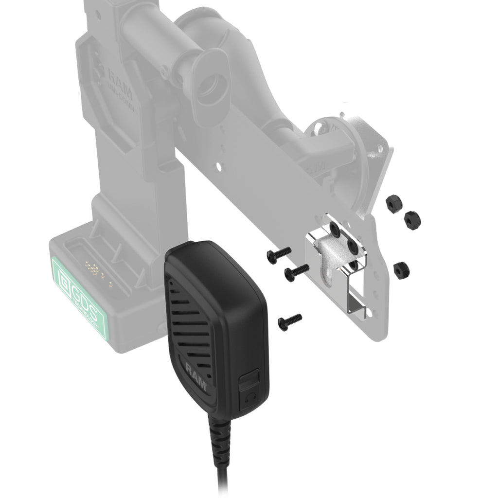 RAM-GDS-U4-RSM-A04:RAM-GDS-U4-RSM-A04_1:GDS® Uni-Conn™ PTT Remote Speaker Mic Bundle for ESChat & Zello