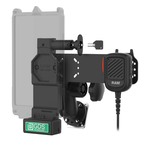 RAM-GDS-U4L-RSM-A05:RAM-GDS-U4L-RSM-A05_1:GDS® Uni-Conn™ Locking PTT Remote Speaker Mic Bundle for Kodiak