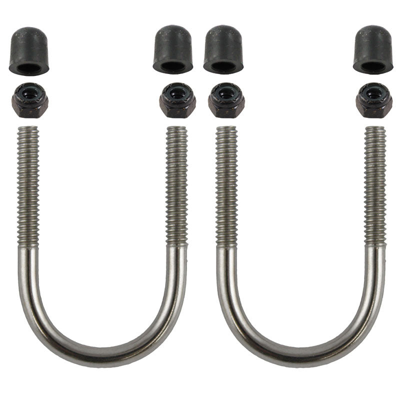 RAM-HAR-235:RAM-HAR-235_1:RAM® Stainless Steel U-Bolt Hardware Pack for Rails 1" to 1.25"