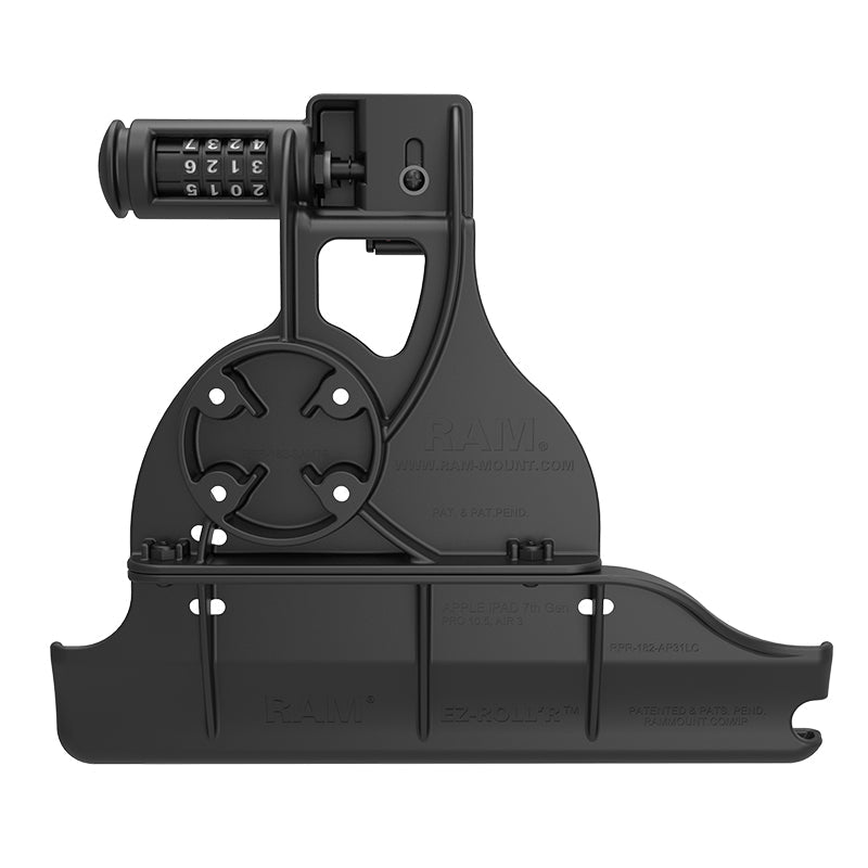 RAM-HOL-AP31CLU:RAM-HOL-AP31CLU_1:RAM® EZ-Roll'r™ Combo Locking Holder for iPad 7th-9th Gen & Air 3