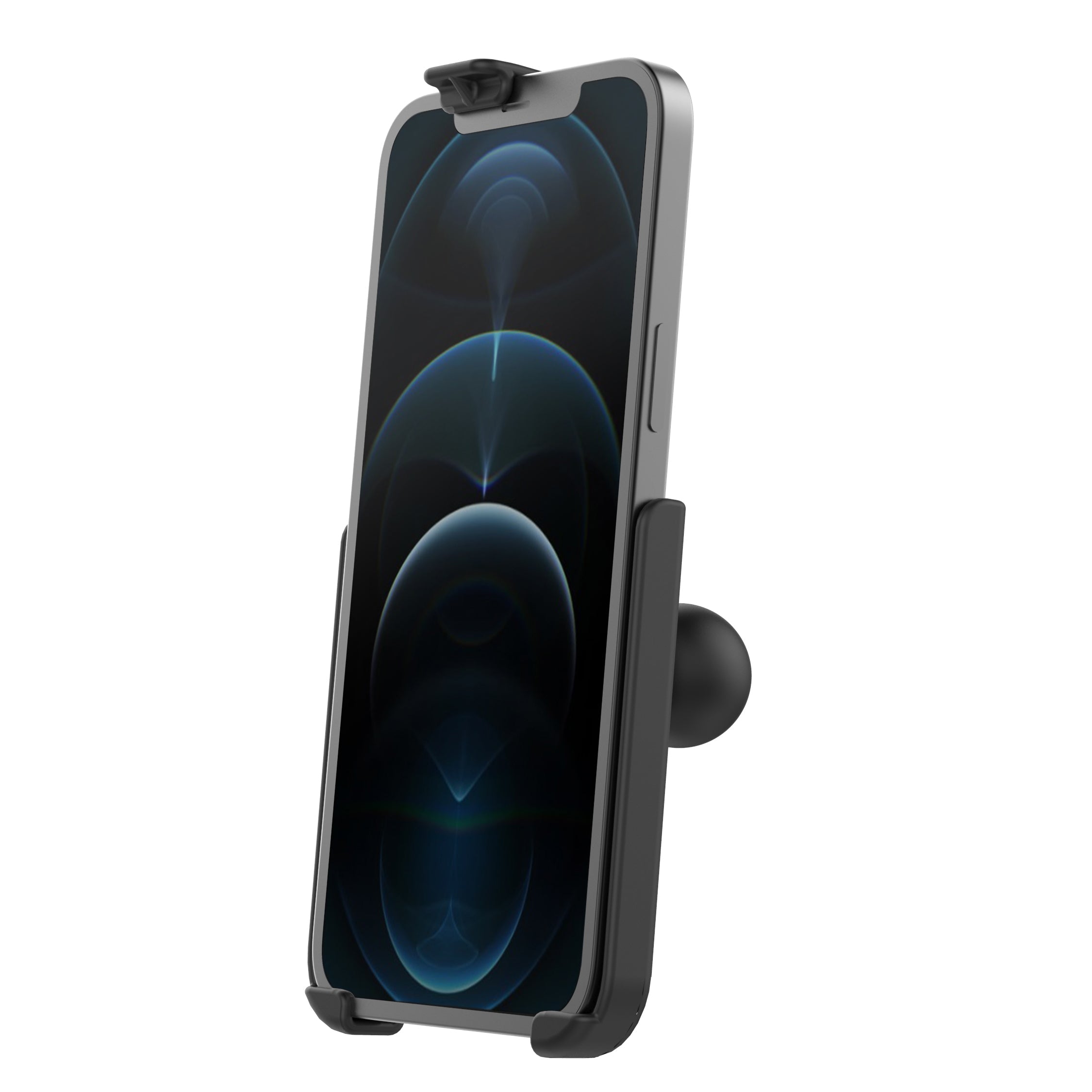 RAM-HOL-AP35BU:RAM-HOL-AP35BU_1:RAM® Form-Fit Cradle for Apple iPhone 12 & 13 Pro Max with Ball