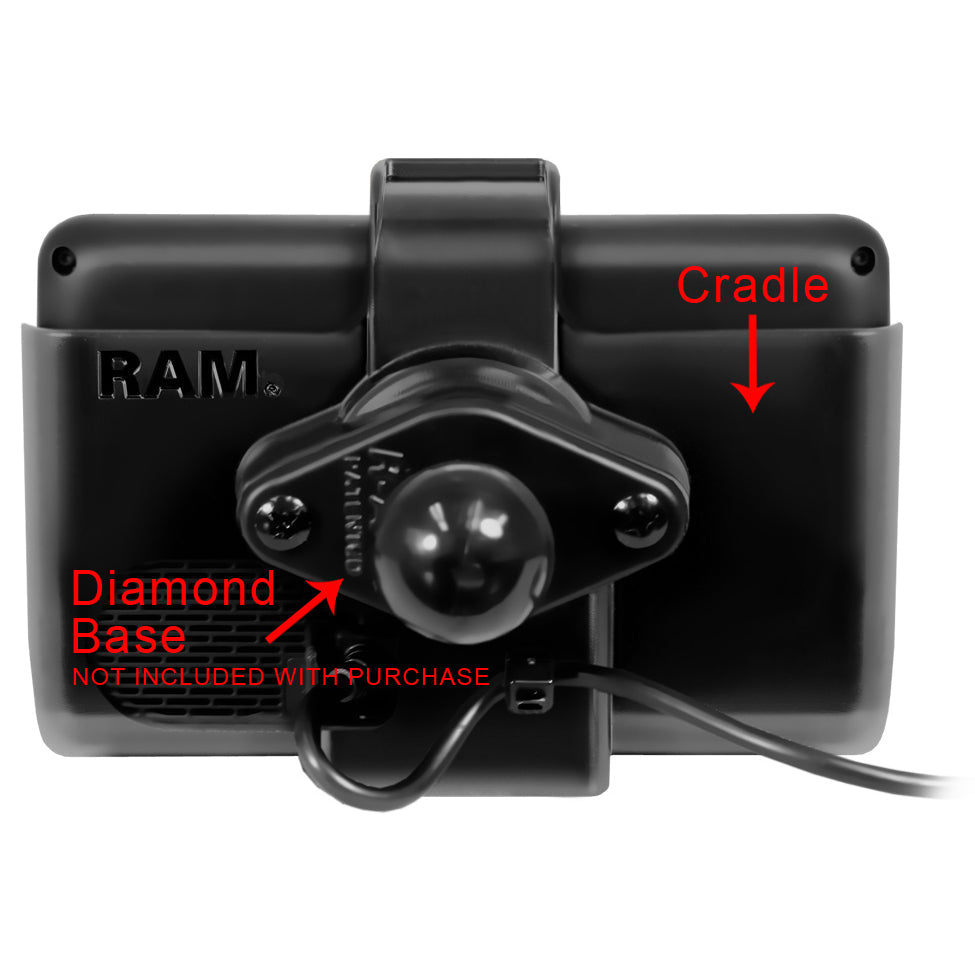 RAM-HOL-GA43U:RAM-HOL-GA43U_1:RAM® EZ-Roll'r™ Cradle for Garmin dezl™ 560LMT & 560LT