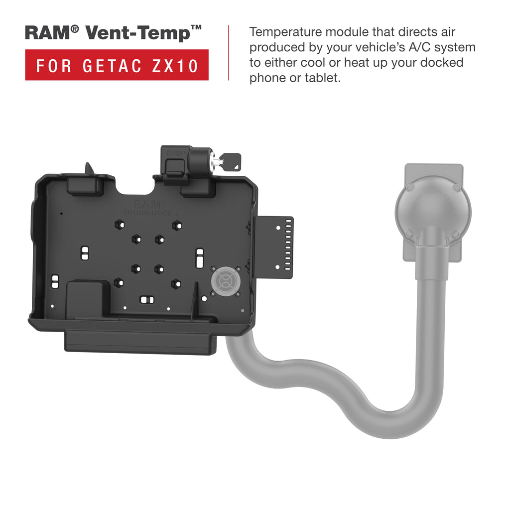 RAM-HOL-GE4KLU:RAM-HOL-GE4KLU_1:RAM® Form-Fit Locking Holder for Getac ZX10