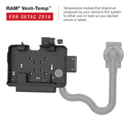 RAM-HOL-GE4PD2KLU:RAM-HOL-GE4PD2KLU_1:RAM® Locking Power + Dual USB Data Dock for Getac ZX10