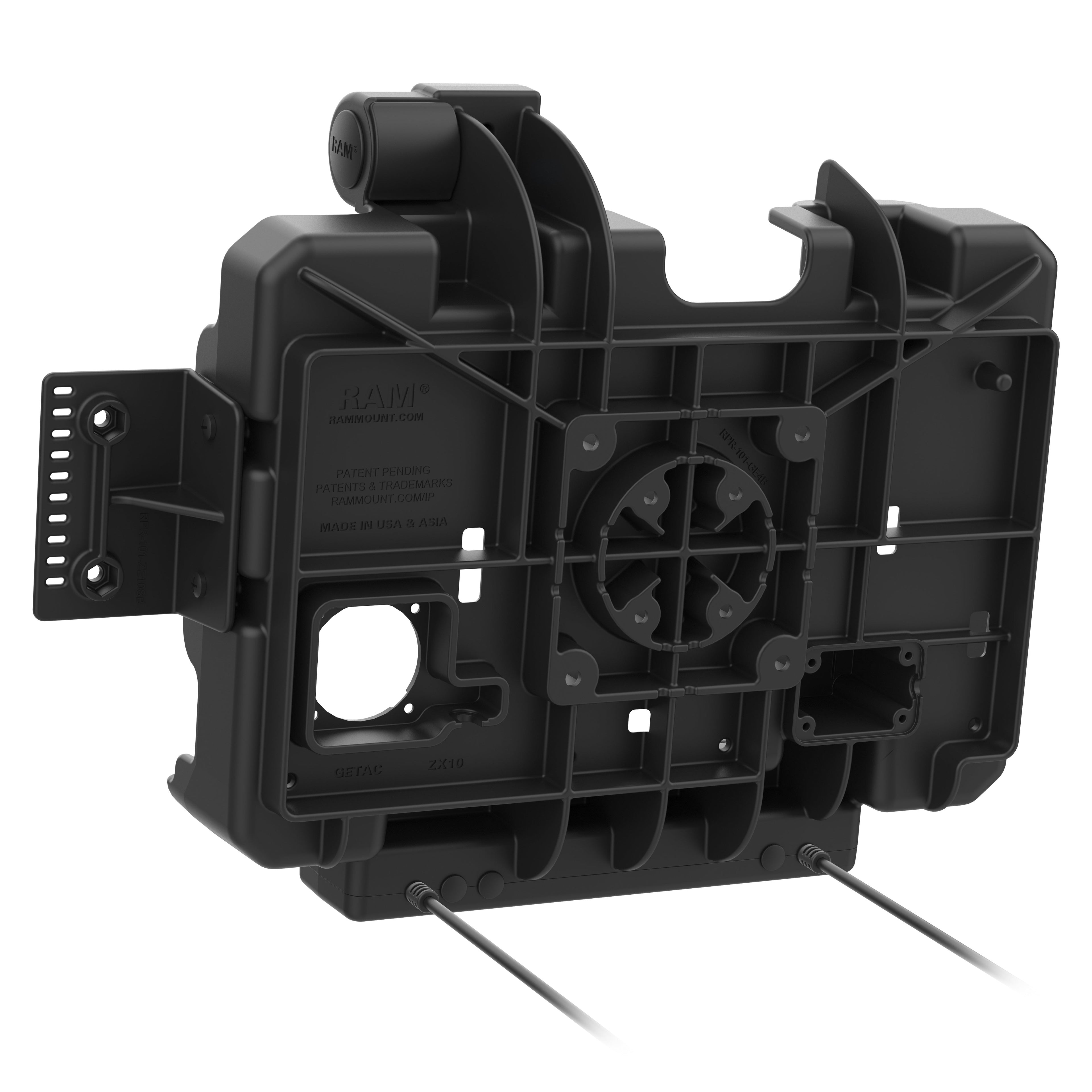 RAM-HOL-GE4PD2U:RAM-HOL-GE4PD2U_1:RAM® Power + Dual USB Data Dock for Getac ZX10