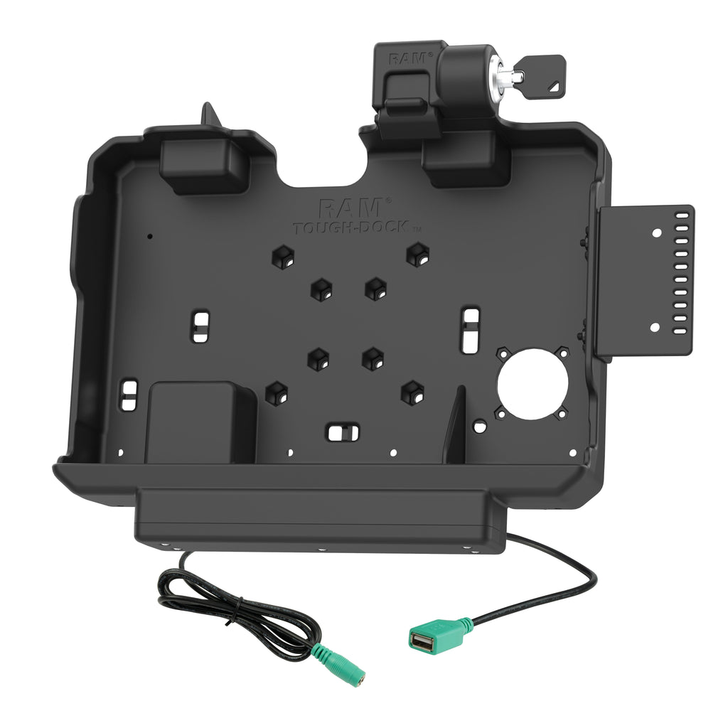 RAM-HOL-GE4PDKLU:RAM-HOL-GE4PDKLU_1:RAM® Locking Power + Data Dock for Getac ZX10