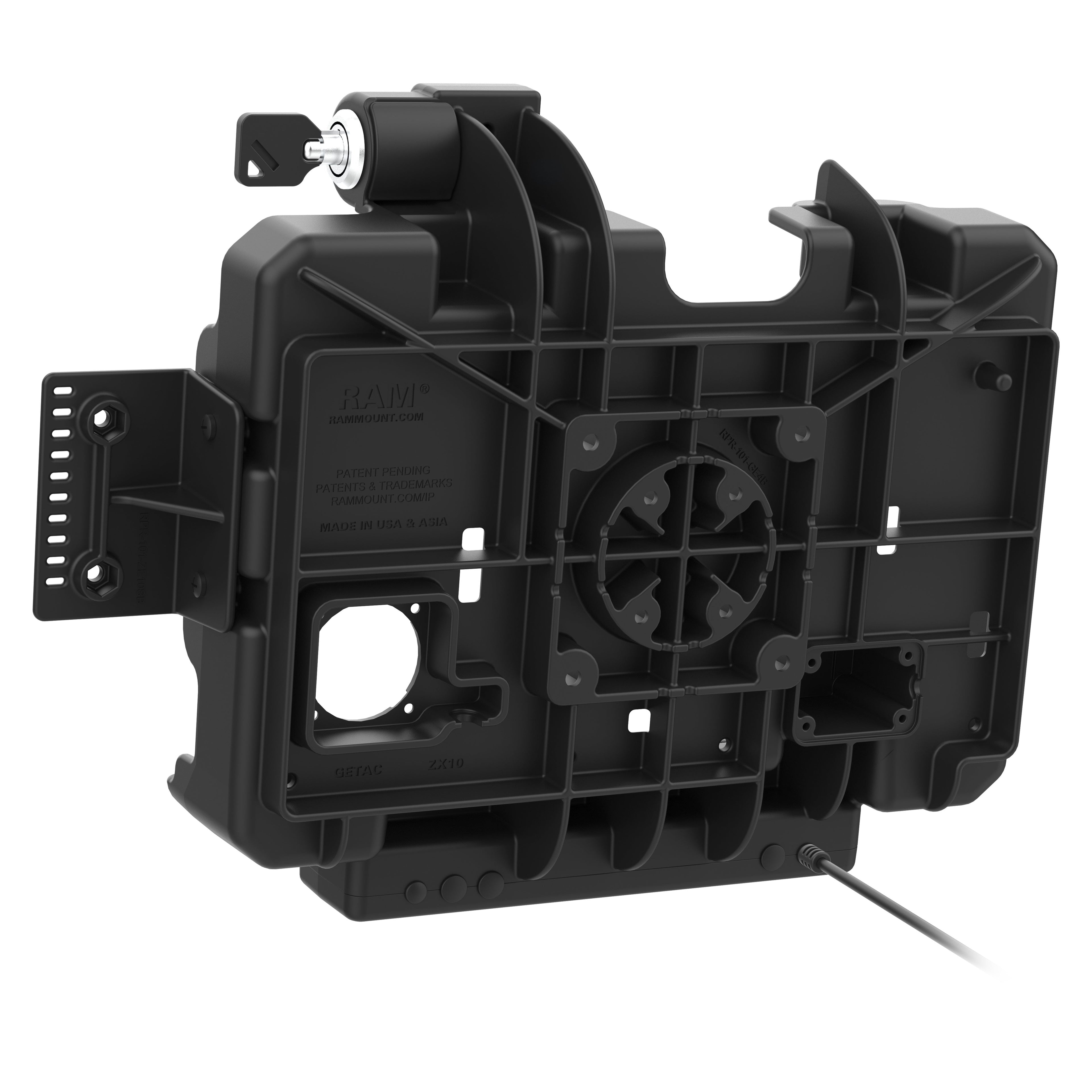 RAM-HOL-GE4PKLU:RAM-HOL-GE4PKLU_1:RAM® Form-Fit Locking Powered Dock for Getac ZX10