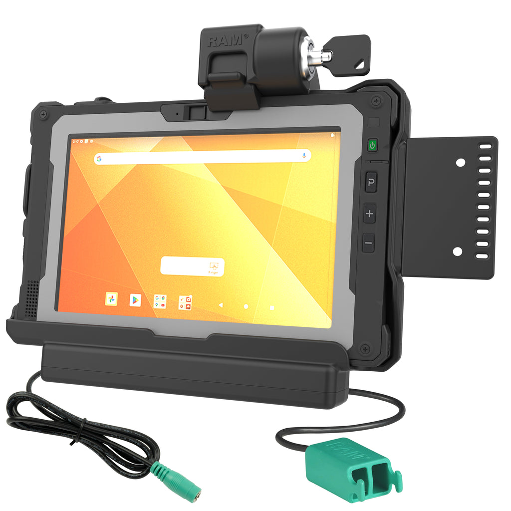 RAM-HOL-GE5PD2KLU:RAM-HOL-GE5PD2KLU_1:RAM® Locking Power + Dual USB Data Dock for Getac ZX80
