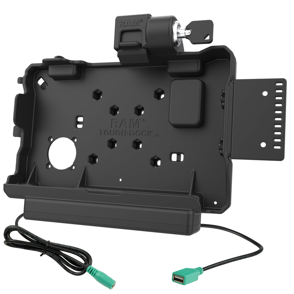RAM-HOL-GE5PDKLU:RAM-HOL-GE5PDKLU_1:RAM® Locking Power + Data Dock for Getac ZX80