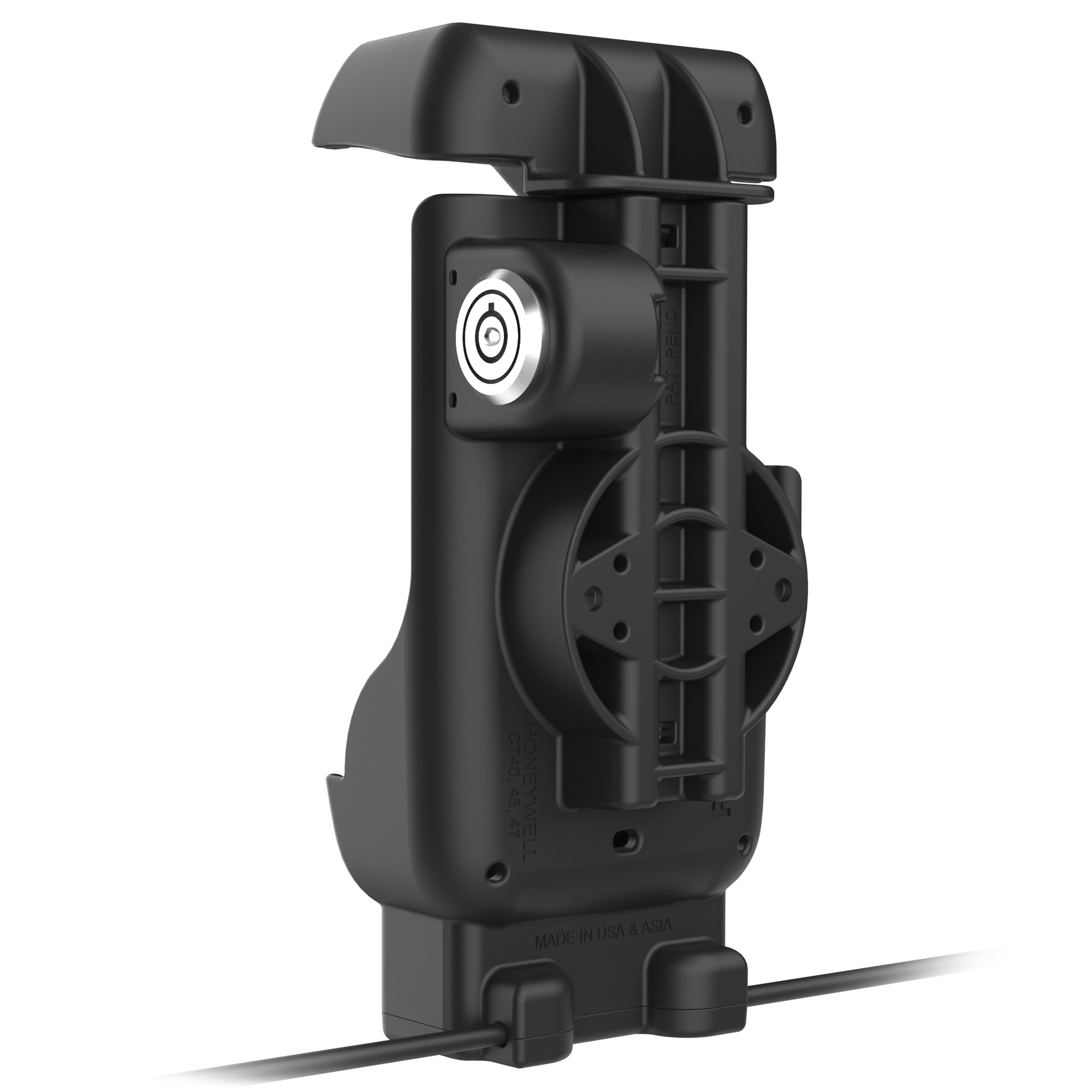 RAM-HOL-HON12PDHLU:RAM-HOL-HON12PDHLU_1:RAM® Locking Powered Dock + USB-A for Honeywell CT40/45/47 - Heated Pins