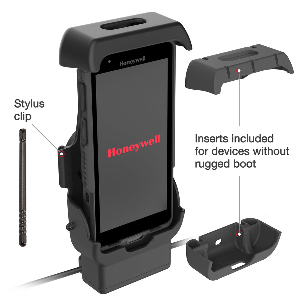 RAM-HOL-HON12PDHLU:RAM-HOL-HON12PDHLU_1:RAM® Locking Powered Dock + USB-A for Honeywell CT40/45/47 - Heated Pins