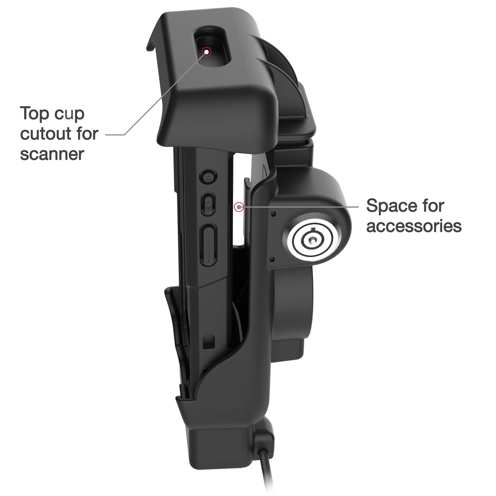 RAM-HOL-HON12PDHLU:RAM-HOL-HON12PDHLU_1:RAM® Locking Powered Dock + USB-A for Honeywell CT40/45/47 - Heated Pins