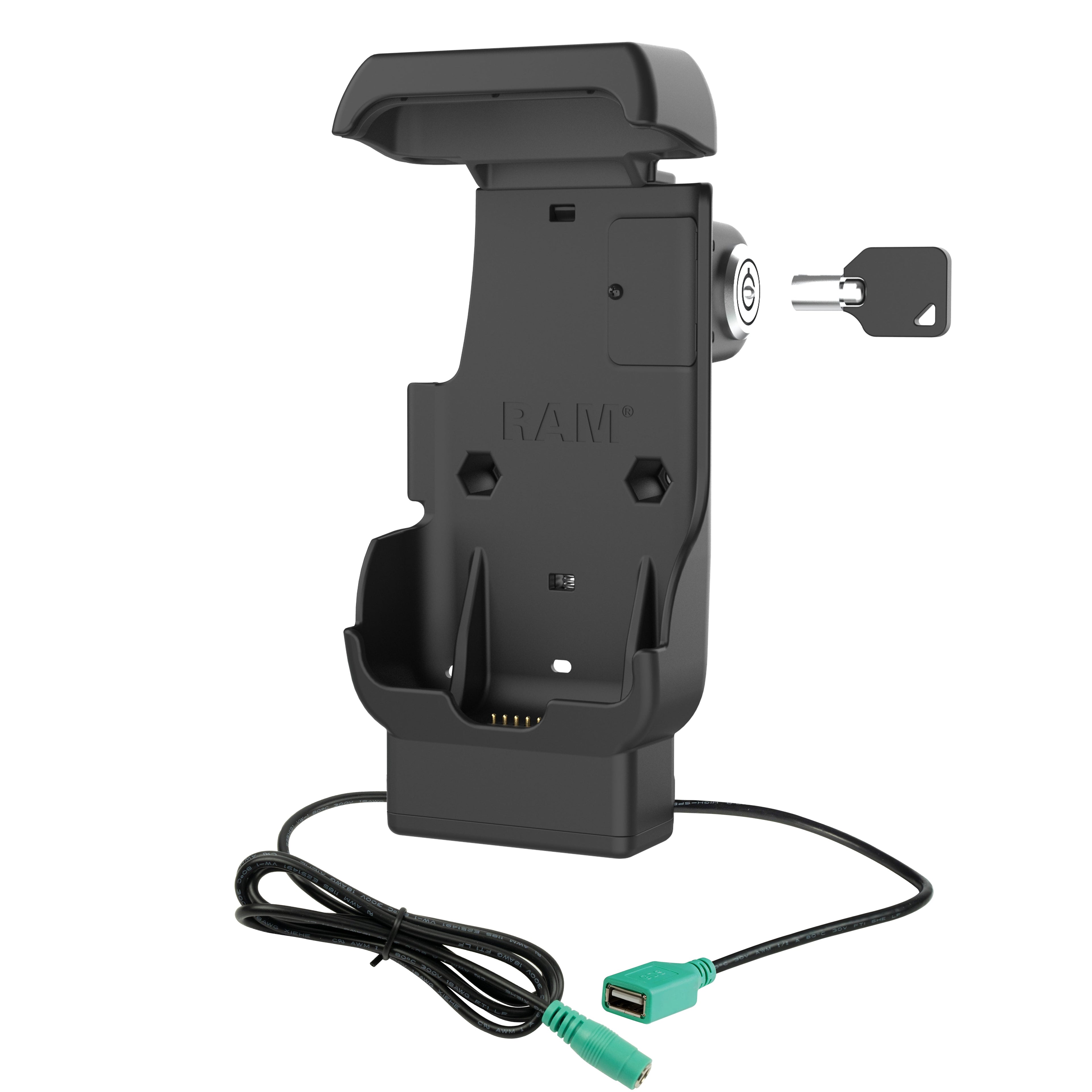 RAM-HOL-HON12PDLU:RAM-HOL-HON12PDLU_1:RAM® Locking Powered Dock + USB-A for Honeywell CT40/45/47
