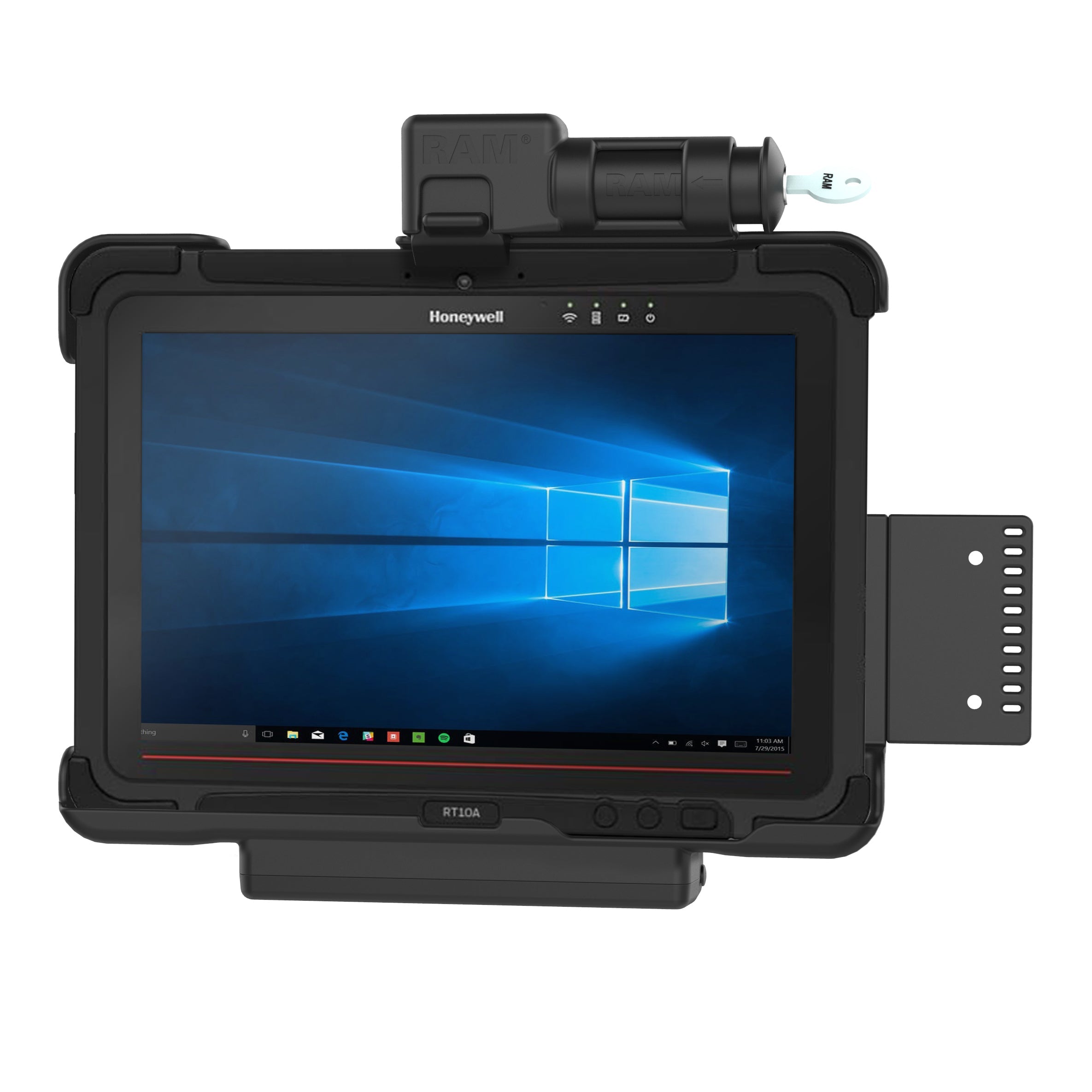 RAM-HOL-HON9KLU:RAM-HOL-HON9KLU_1:RAM® Key Locking Form-Fit Holder for Honeywell RT10 Tablet