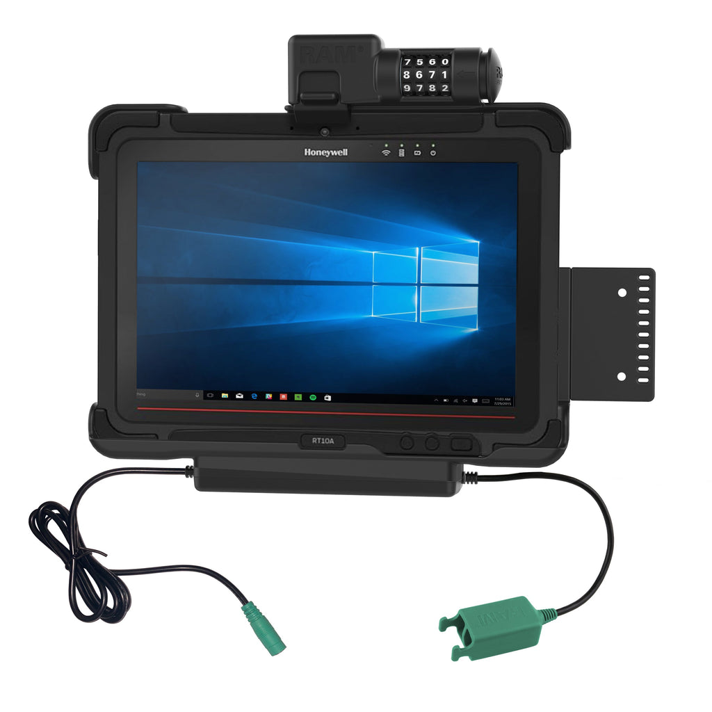 RAM-HOL-HON9PD2CLU:RAM-HOL-HON9PD2CLU_1:RAM® Combo Locking Power + Dual USB Dock for Honeywell RT10 Tablet
