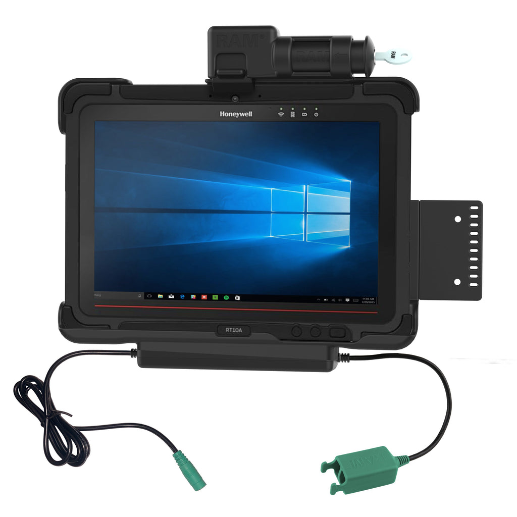 RAM-HOL-HON9PD2KLU:RAM-HOL-HON9PD2KLU_1:RAM® Key Locking Power + Dual USB Dock for Honeywell RT10 Tablet