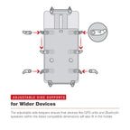 RAM-HOL-PD4-400-1RU:RAM-HOL-PD4-400-1RU_1:RAM® Quick-Grip™ XL Phone Mount with Rotating Low-Profile Tough-Claw™