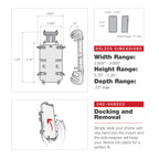 RAM-HOL-PD4-400-1RU:RAM-HOL-PD4-400-1RU_1:RAM® Quick-Grip™ XL Phone Mount with Rotating Low-Profile Tough-Claw™