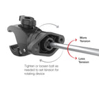 RAM-HOL-PD4-400-1RU:RAM-HOL-PD4-400-1RU_1:RAM® Quick-Grip™ XL Phone Mount with Rotating Low-Profile Tough-Claw™