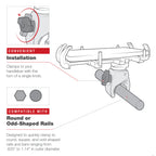 RAM-HOL-PD4-400-1U:RAM-HOL-PD4-400-1U_1:RAM® Quick-Grip™ XL Phone Mount with Low-Profile Tough-Claw™