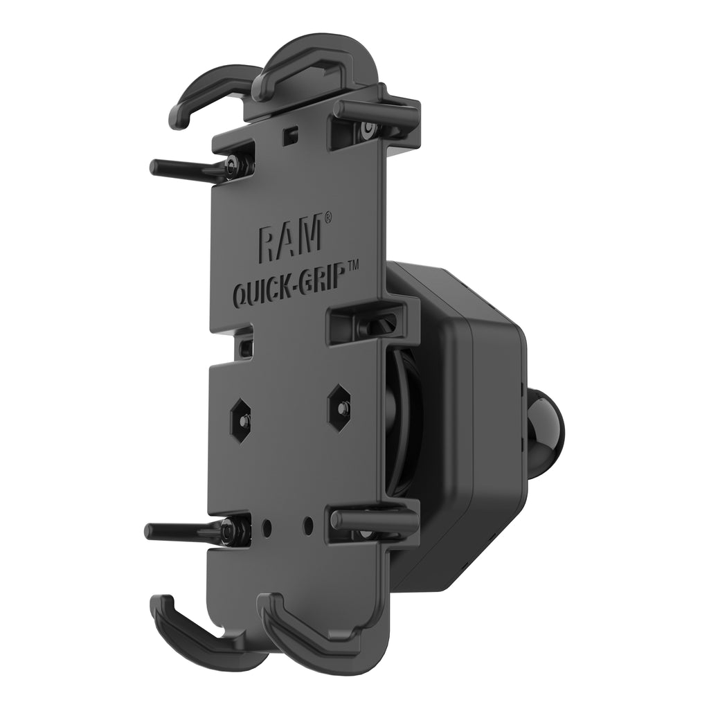 RAM-HOL-PD4-462B:RAM-HOL-PD4-462B_1:RAM® Quick-Grip™ XL Phone Holder with Vibe-Safe™ Adapter & Ball