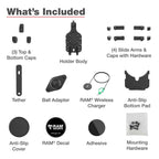 RAM-HOL-PD5B-W2MU:RAM-HOL-PD5B-W2MU_1:RAM® Quick-Grip™ Pro with Ball & Qi2 15W Wireless Charger