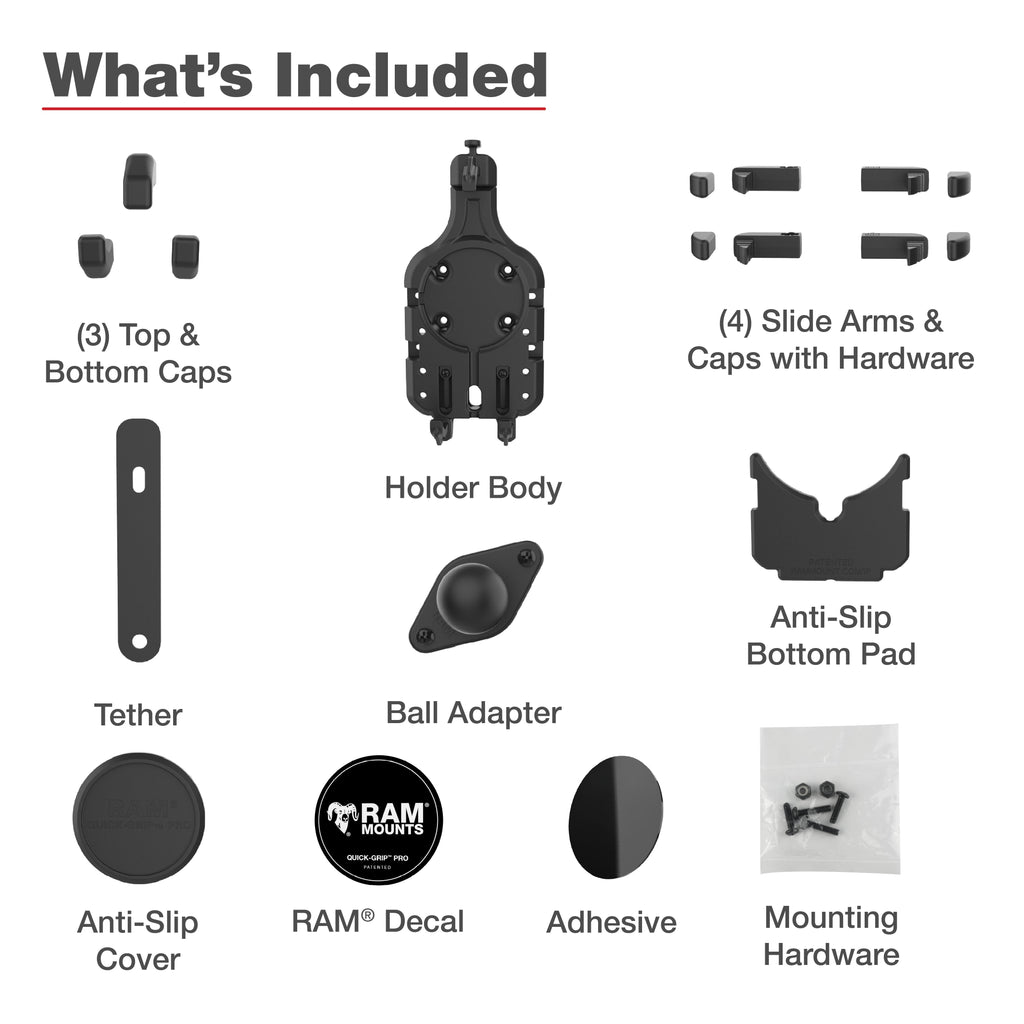 RAM-HOL-PD5BU:RAM-HOL-PD5BU_1:RAM® Quick-Grip™ Pro Phone Holder with Ball