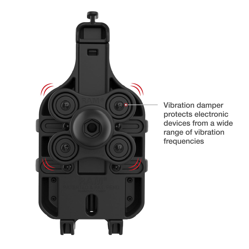 RAM-HOL-PD5BVU:RAM-HOL-PD5BVU_1:RAM® Quick-Grip™ Pro Phone Holder with Ball & Vibration Damper