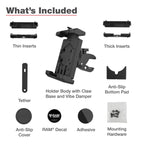 RAM-HOL-PD7V-400-1U:RAM-HOL-PD7V-400-1U_1:RAM® Quick-Grip™ Pro XL Vibration Damping Phone Mount with Tough-Claw™