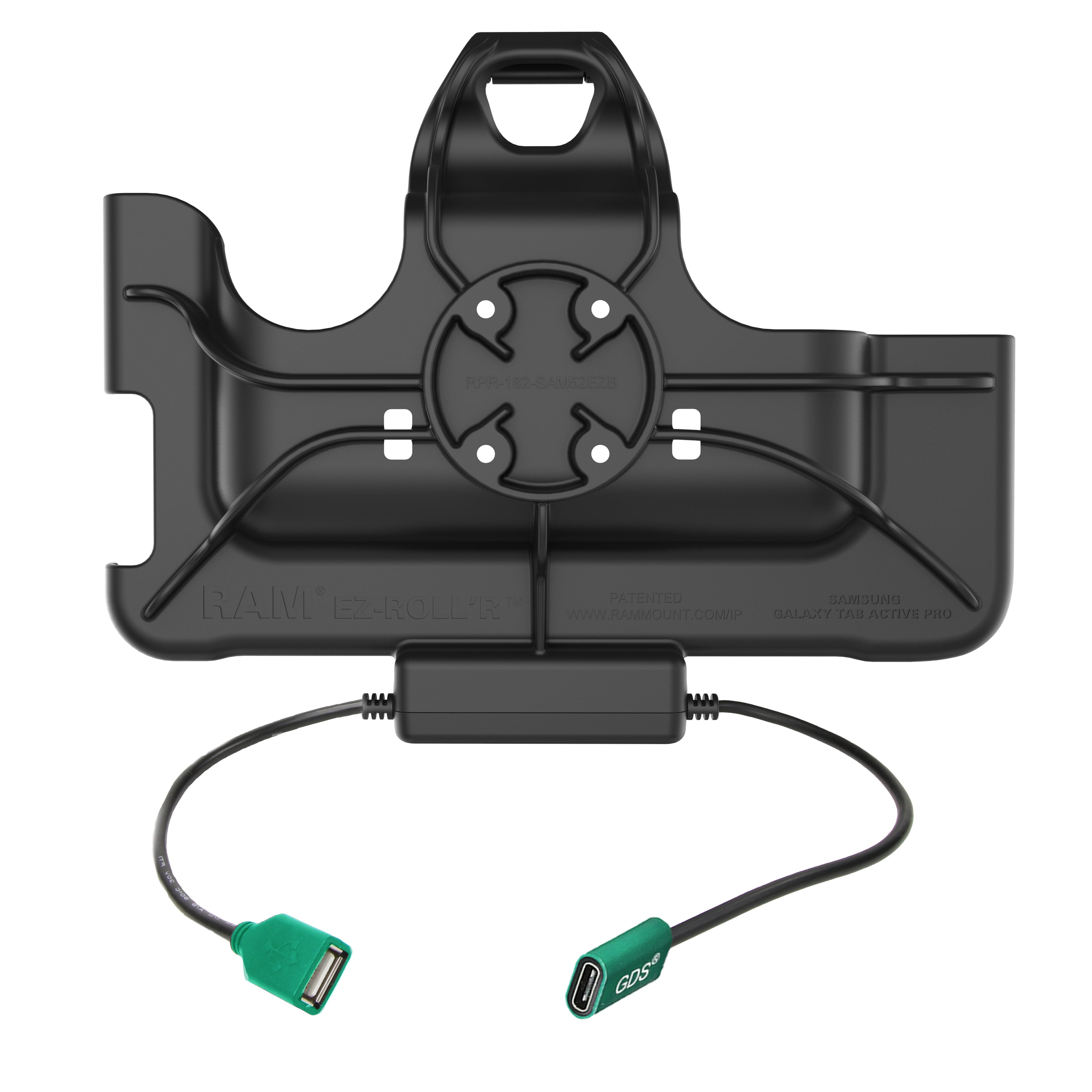 RAM-HOL-SAM52CP-1AU:RAM-HOL-SAM52CP-1AU_1:RAM® EZ-Roll'r™ Power & Data Dock for Tab Active5 Pro & 4 Pro