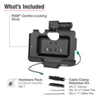 RAM-HOL-SAM57CPCL-1AU:RAM-HOL-SAM57CPCL-1AU_1:RAM® Combo-Locking Power + Data Dock for Tab Active5 Pro & 4 Pro