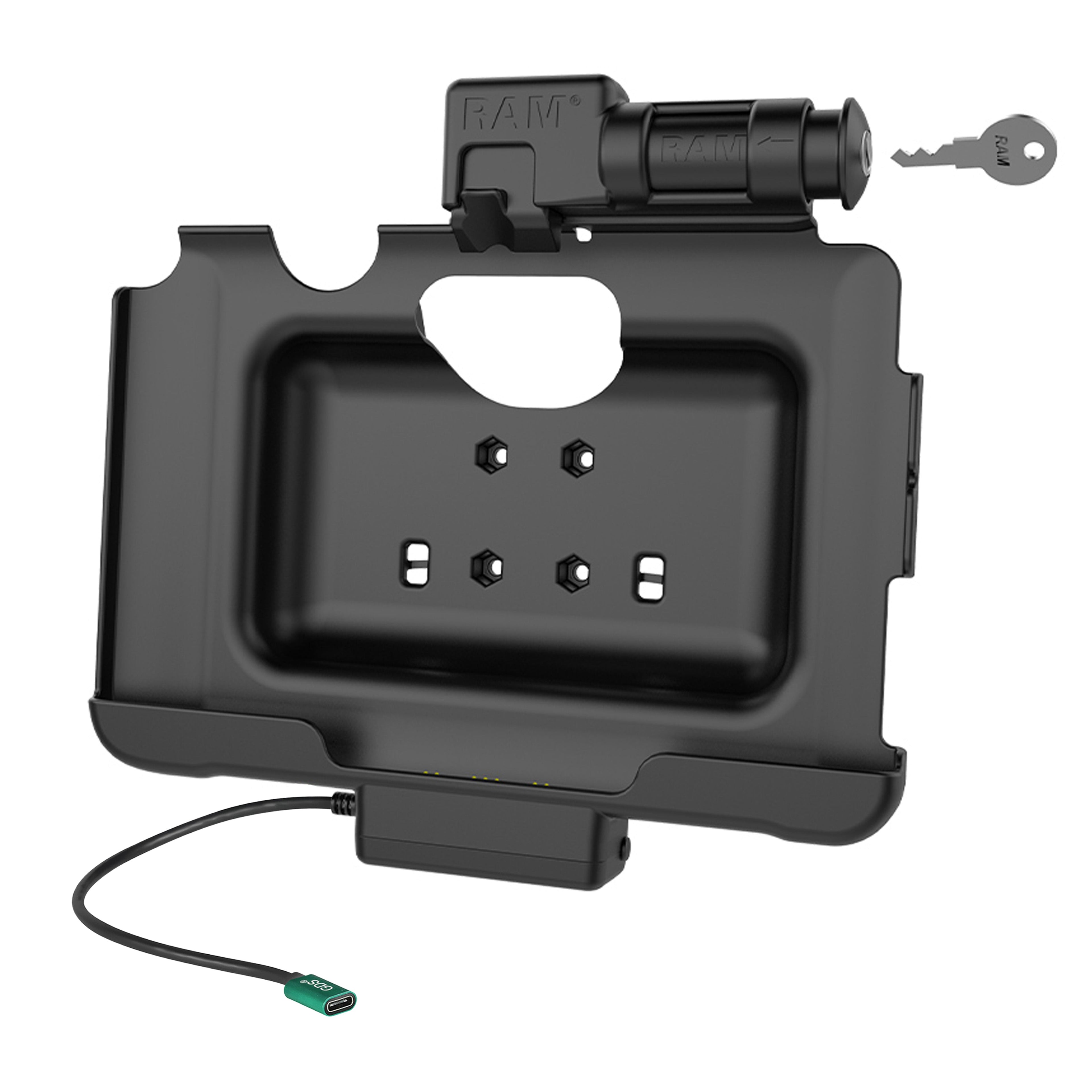 RAM-HOL-SAM57CPKLU:RAM-HOL-SAM57CPKLU_1:RAM® Key-Locking USB-C Powered Dock for Tab Active5 Pro & 4 Pro